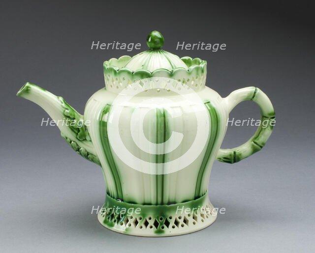 Teapot, Staffordshire, c. 1780. Creator: Staffordshire Potteries.