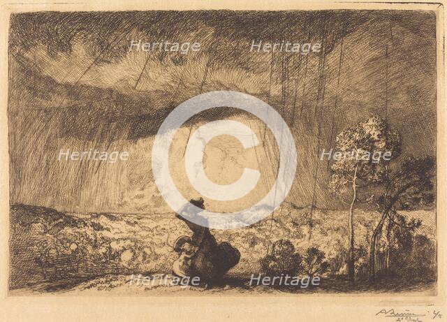 Storm on the Dune, Vendee (L'orage sur la dune, Vendee). Creator: Auguste Lepere.