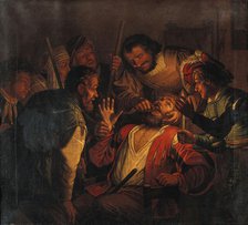 A surgeon extracting a tooth, c1640s. Creator: Unknown.