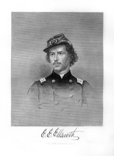 Colonel Ephraim Elmer Ellsworth, American soldier, (1872). Artist: Unknown