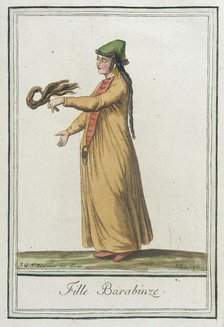 Costumes de Différents Pays, 'Fille Barabinze', c1797. Creator: Jacques Grasset de Saint-Sauveur.