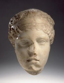 Head of Aphrodite, 2nd century copy of a Greek original of c.450-440 B.C.. Creator: Unknown.