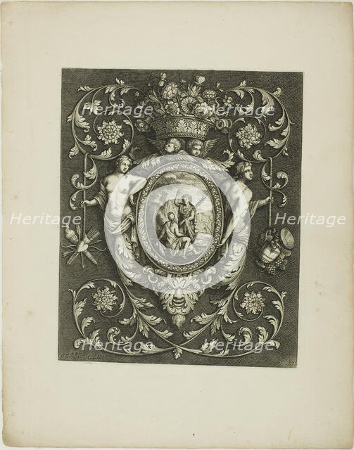 Plate Ten, from A New Book of Ornaments, 1704. Creator: Simon Gribelin.