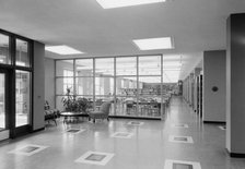 Goucher College, Towson, Maryland. Library interior I, 1953. Creator: Gottscho-Schleisner, Inc.