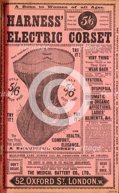 Harness Electropathic belt, 1890s. Artist: Unknown