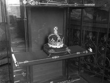 Imperial State Crown and Sceptre with the Dove, 1953.  Creator: Arthur Charles Kirby Ware.