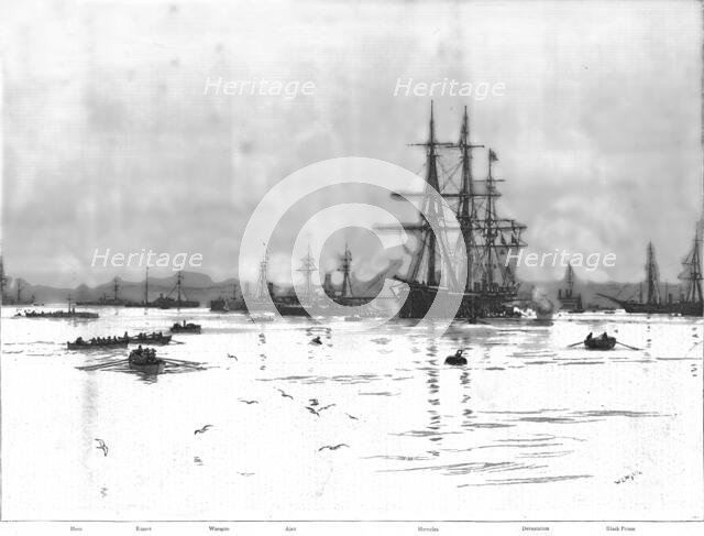 ''The Naval Mobilisation, "B" Squadron at Portland Roads', 1888. Creator: William Lionel Wyllie.