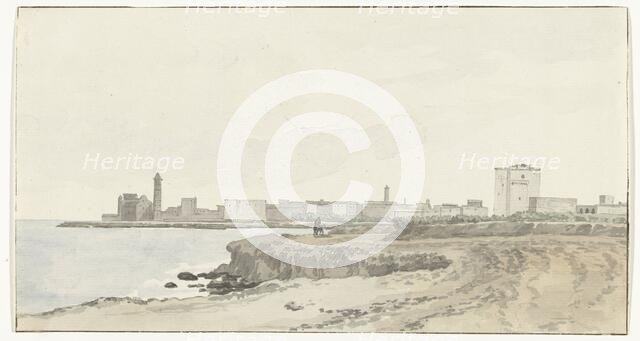 View of Trani located on the coast, 1778. Creator: Louis Ducros.