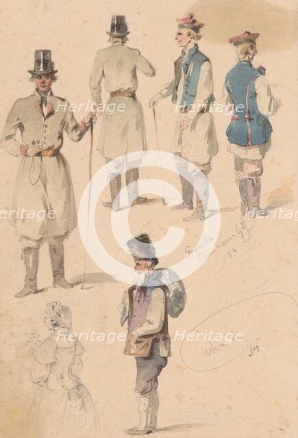 Costume Study, 1854. Creator: Friedrich Carl von Scheidlin.