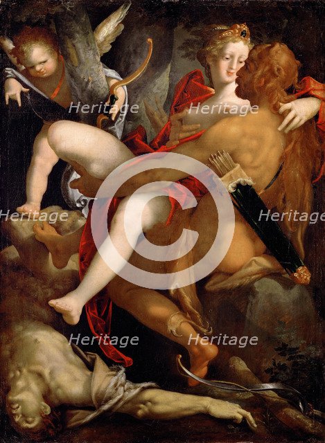 Heracles, Deianira and Nessus, ca 1580-1582. Artist: Spranger, Bartholomeus (1546-1611)