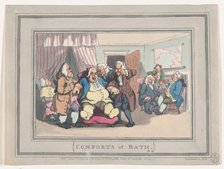 Comforts of Bath, Plate 1, January 6, 1798., January 6, 1798. Creator: Thomas Rowlandson.