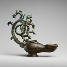 Standing Lamp with Running Dogs, Byzantine, 5th-6th century. Creator: Unknown.