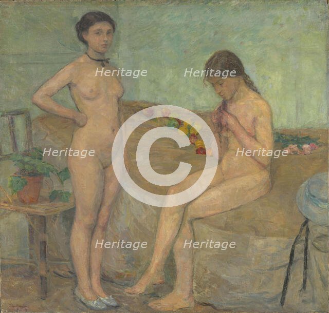 Female Nudes, 1908. Creator: Soren Onsager.