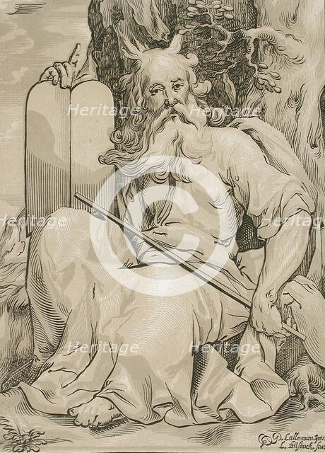 Moses with the Tablets of Law, 1623/30. Creator: Ludolph Busing.