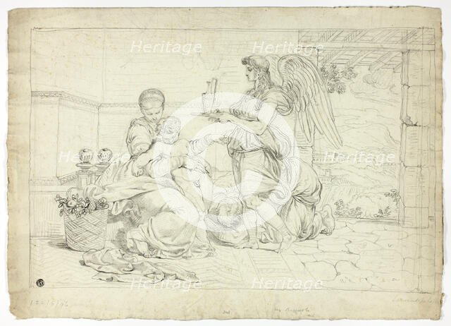 Holy Family with Angel Bearing Ewer (recto), n.d. Creator: Louis Gauffier.