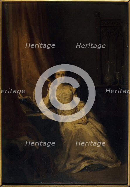 Portrait d'une actrice (Mme Volnys ?), c1835. Creator: Adèle-Anaïs Colin.