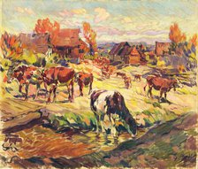 From the Pasture, around 1924. Creator: Gustav Mally.