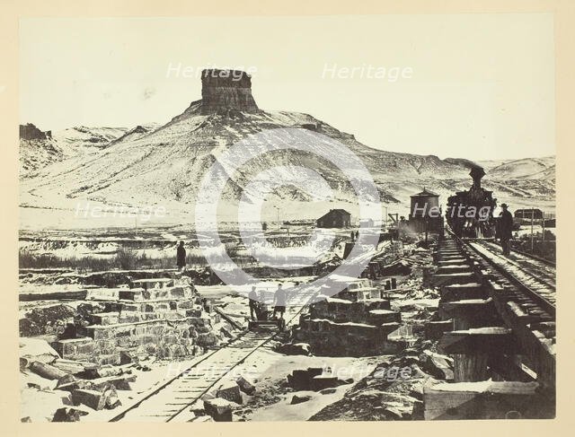 Citadel Rock, Green River Valley, 1868/69. Creator: Andrew Joseph Russell.