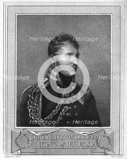 Frederick William III, King of Prussia, 19th century.Artist: Blood