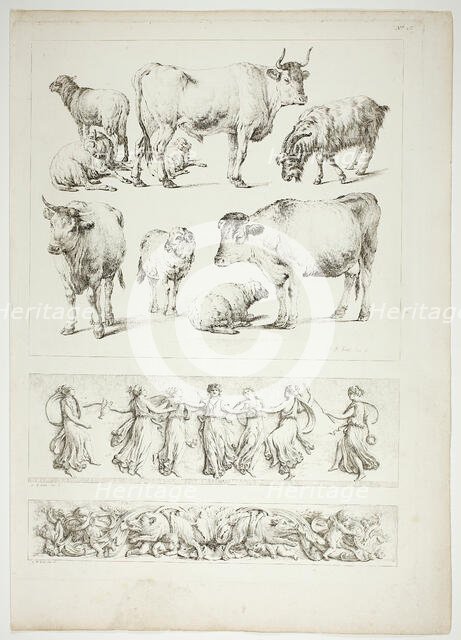 Plate 26 of 38 from Oeuvres de J. B. Huet, 1796–99. Creator: Jean Baptiste Marie Huet.