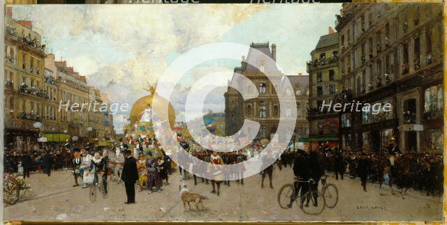 Mid-Lent in Paris, c1912. Creator: Luigi Loir.