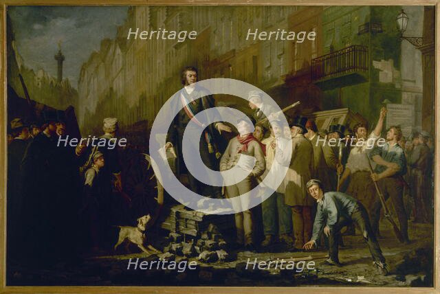 Alphonse Baudin (1811-1851) on the Barricade of Faubourg Saint-Antoine, December 3, 1851, 1869. Creator: Ernest Pichio.