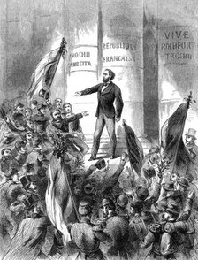 Leon Gambetta proclaiming the Republic of France, 4th September 1870 (1882-1884). Artist: Unknown