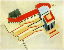 Yacht Club. Artist: Lissitzky, El (1890-1941)