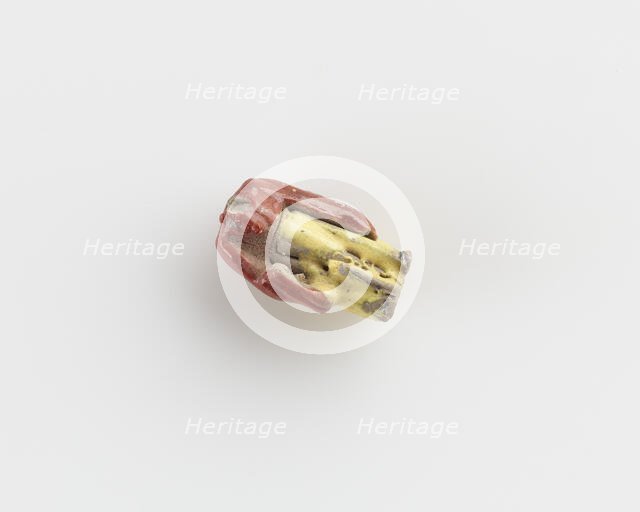 Fragment of a figure holding a staff, Ptolemaic Dynasty or Roman Period, 305 BCE-14 CE. Creator: Unknown.