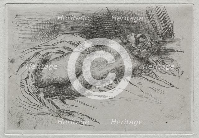 Study of a Woman Seen from the Back, 1833. Creator: Eugène Delacroix (French, 1798-1863).