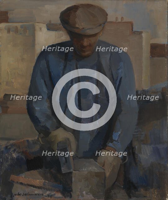 Cobblestone Cutter, 1936. Creator: Juho Salminen.