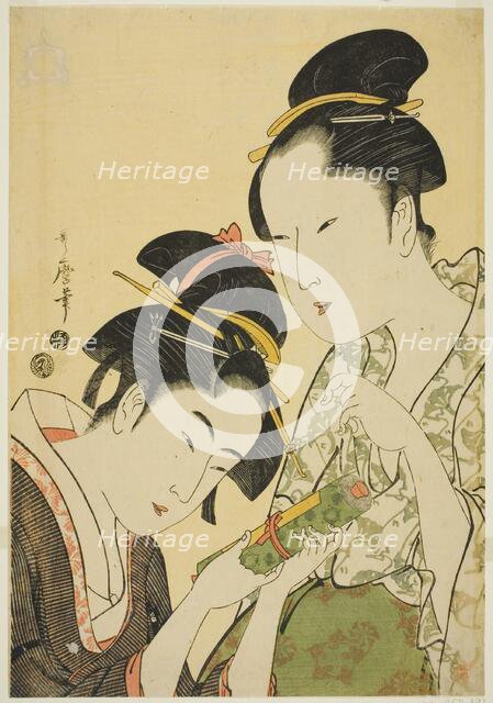Okita and Ofuji, Japan, c. 1793/94. Creator: Kitagawa Utamaro.