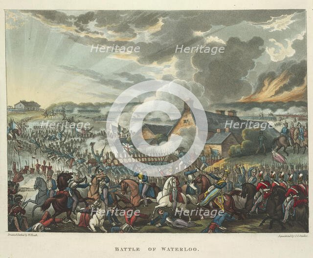 The Battle of Waterloo, June 18th 1815, (1819). Creator: William Heath.