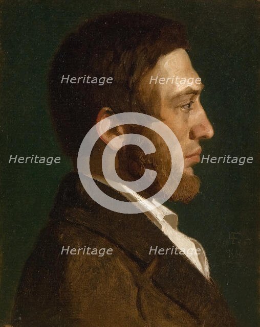 Portrait of the painter P.C. Skovgaard, 1845. Creator: Lorenz Frølich.