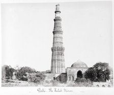 Delhi, The Kutab Minar, Late 1860s. Creator: Samuel Bourne.
