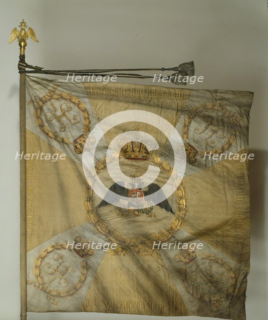 Saint George Flag of the Infantry Regiment at the Time of Nicholas I, 1830-1840s. Artist: Flags, Banners and Standards  