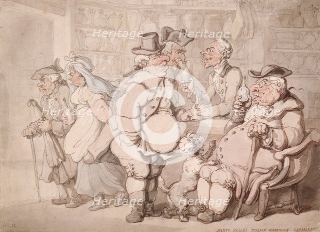 Barto Valle's Italian Warehouse, Haymarket, London. Artist: Thomas Rowlandson