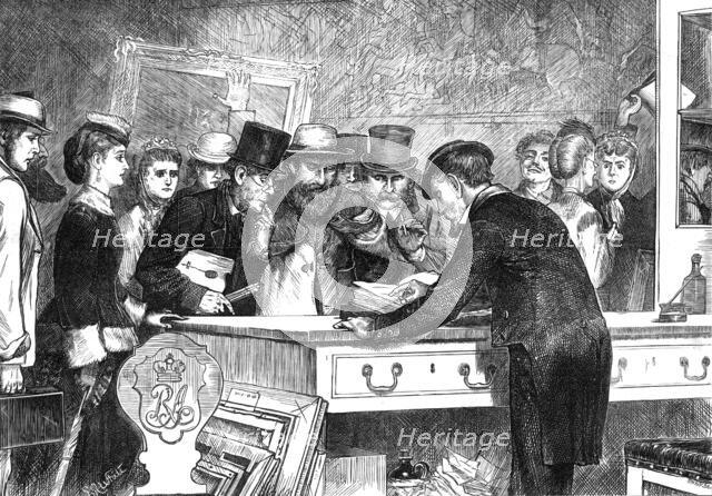 The Book of Fate: a sketch at the Royal Academy of Arts, 1871. Creator: Joseph Swain.