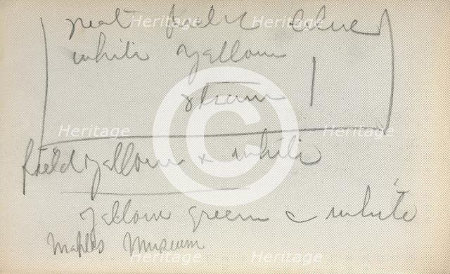 Italian Sketchbook: Notes (page 45), 1898-1899. Creator: Maurice Prendergast (American, 1858-1924).