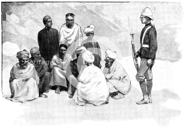 The Chitral Expedition: Swat prisoners taken at the Malakand Fight, 1895. Creator: Unknown.