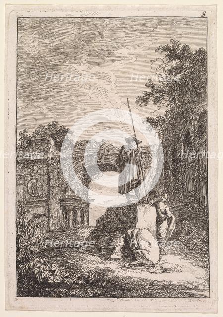 Les Soirées de Rome: LArc de triomphe, 1763-1764. Creator: Hubert Robert (French, 1733-1808).