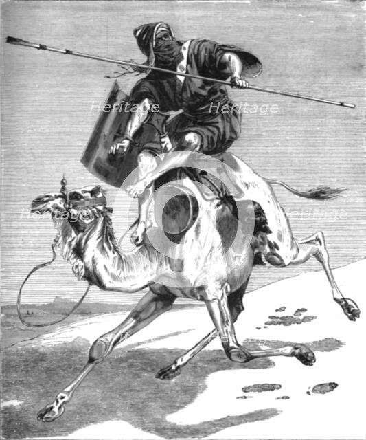 ''Moorish Warrior; A Ride to Gebel-Mousa, in North-Western Barbary', 1875. Creator: Trorey Blackmore.