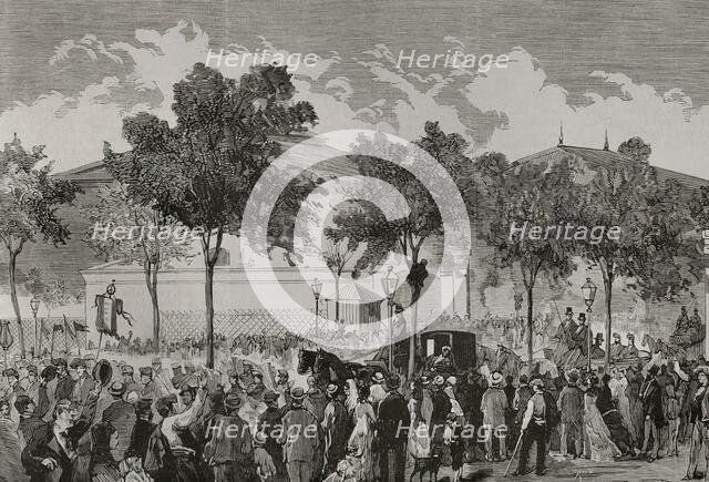 Ten Year's War: return of Catalan volunteers, Barcelona, Catalonia, 1878.  Creator: Bernardo Rico.