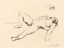 Liegender Weiblicher Akt II (Reclining Female Nude II ), 1912. Creator: Lovis Corinth.