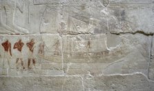 Polychrome relief depicting a boat, Mastaba of Mereruka, Saqqara, Egypt, 2340 BC (2003). Creator: Unknown.