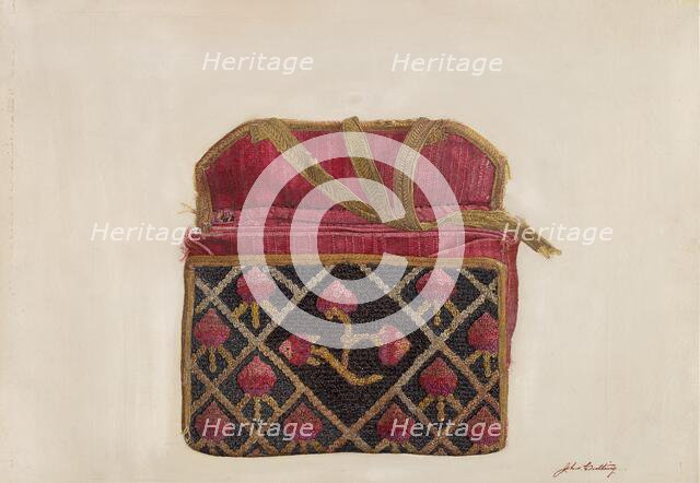 Wool Pocketbook, c. 1940. Creator: John Cutting.