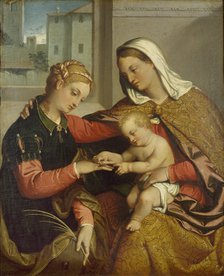 The Mystic Marriage of St Catherine, c1550. Artist: Giovanni Battista Moroni.