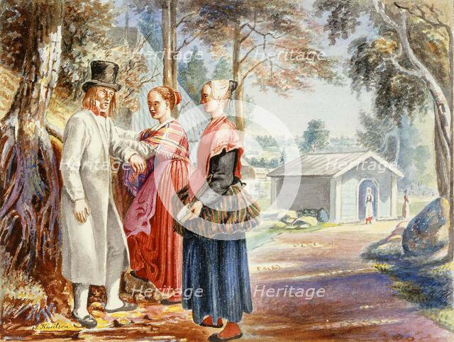 Meeting on a church trip, 1830-1899. Creator: Johan Knutson.