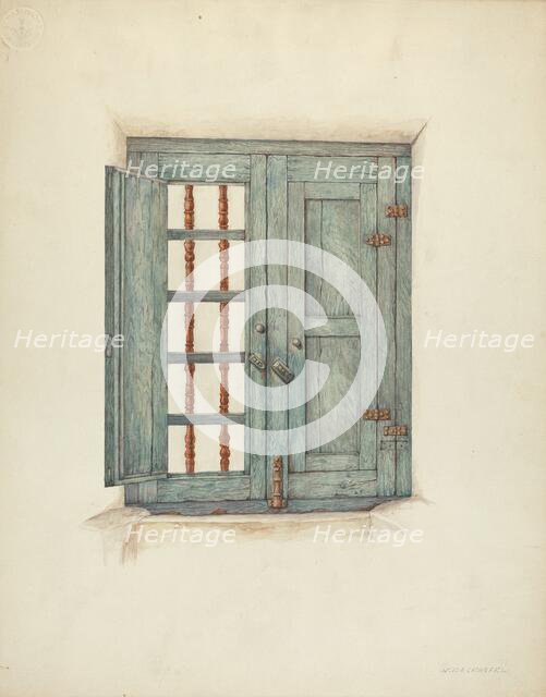 Window Shutters and Details, c. 1939. Creator: William Kieckhofel.