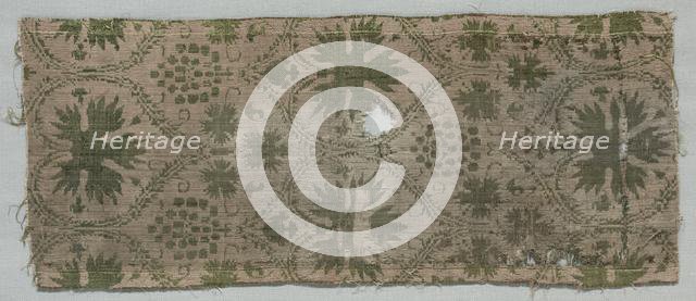 Silk Fragment, c. 1360s-1380s. Creator: Unknown.